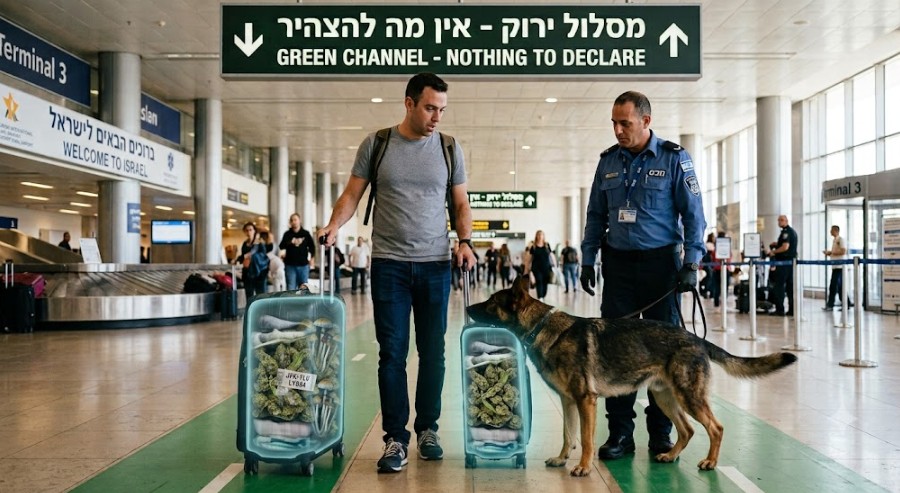חשוד בנמל התעופה בן גוריון בחשד לייבוא סמים